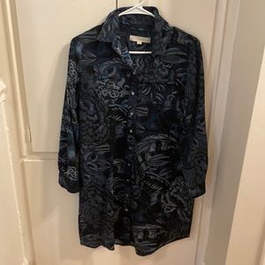 Loft small petite button up dress
